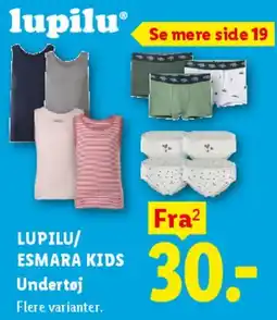 Lidl LUPILU / ESMARA KIDS Undertøj tilbud