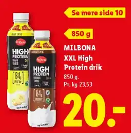 Lidl MILBONA XXL High Protein drink tilbud