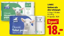 Lidl Lambi Køkkenrulle eller toiletpapir tilbud