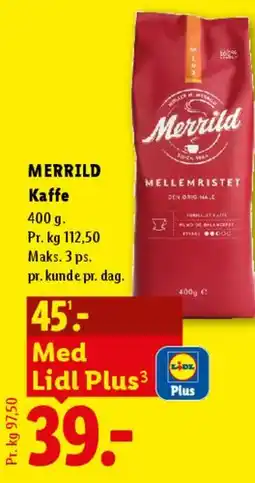 Lidl MERRILD Kaffe tilbud