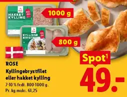 Lidl Kyllingebrystfilet eller hakket kylling tilbud