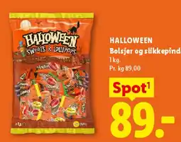 Lidl HALLOWEEN - Bolsjer og slikkepind tilbud