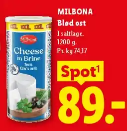Lidl MILBONA Blød ost (Cheese in Brine) tilbud