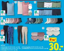 Lidl Lupilu børnetøj – undertøj, boxershorts, strømper og leggings tilbud