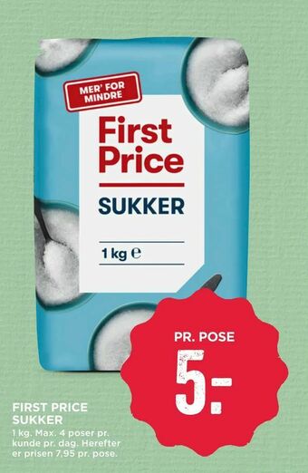 MENY First sukker price tilbud