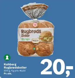 Let-Køb Kohberg Rugbrødsboller tilbud