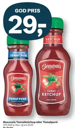 Let-Køb Beauvais Tomatketchup eller Tomatpuré tilbud