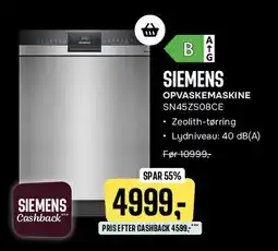 Skousen Siemens opvaskemaskine tilbud