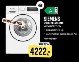 Skousen Siemens vaskemaskine tilbud