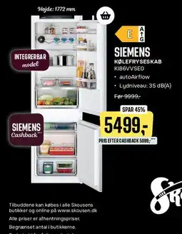 Skousen Siemens køle-/fryseskab (integrerbar) tilbud