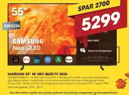 Punkt1 Samsung 55" 4K Neo QLED TV 2026 tilbud