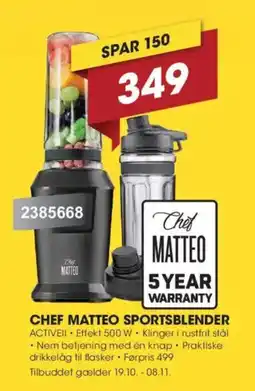 Punkt1 Chef Matteo sportsblender tilbud