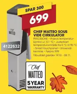 Punkt1 Chef Matteo sous vide cirkulator tilbud