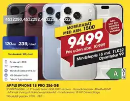 Punkt1 Apple iPhone 18 Pro 256 GB tilbud