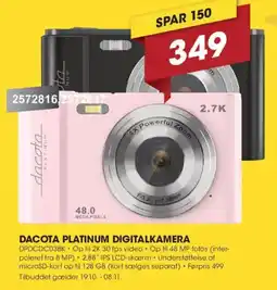 Punkt1 Dacota Platinum Digitalkamera tilbud