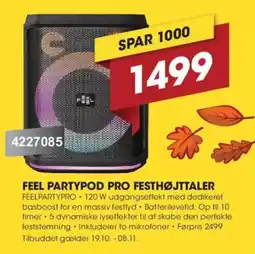 Punkt1 Feel Partypod Pro Festhøjttaler tilbud