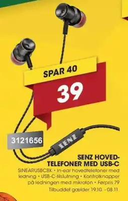 Punkt1 Senz hovedtelefoner med usb-c tilbud