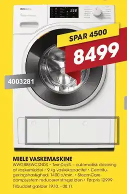 Punkt1 Miele vaskemaskine tilbud