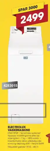 Punkt1 Electrolux vaskemaskine tilbud