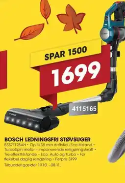 Punkt1 Bosch ledningsfri støvsuger tilbud