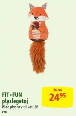 Maxi Zoo Fit + Fun blød plysræv til kat tilbud