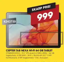Punkt1 Cepter Tab Nexa Wi-Fi 64 GB Tablet tilbud