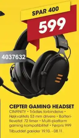 Punkt1 Cepter Gaming Headset tilbud