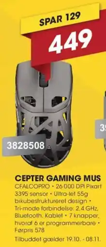 Punkt1 Cepter Gaming Mus tilbud