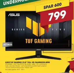 Punkt1 Asus tuf gaming 23,8" full hd gamingskærm tilbud