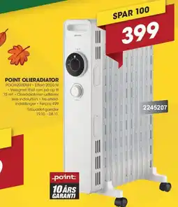 Punkt1 Point olieradiator tilbud