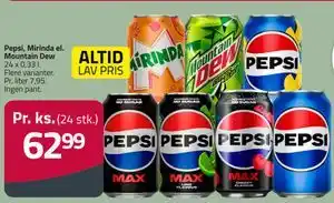Pepsi, Mirinda el. Mountain Dew