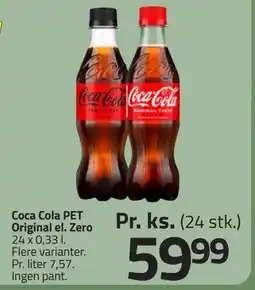 Fleggaard Coca Cola PET Original el. Zero tilbud