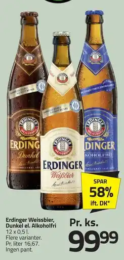 Fleggaard Erdinger Weissbier, Dunkel el. Alkoholfri tilbud