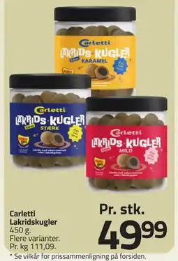 Fleggaard Carletti Lakridskugler tilbud