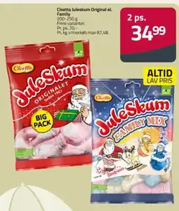 Fleggaard Cloetta Juleskum Original el. Family tilbud