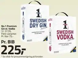 Fleggaard No.1 Premium Gin el. Vodka tilbud