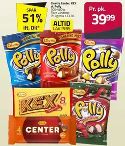 Fleggaard Cloetta Center, KEX el. Polly tilbud