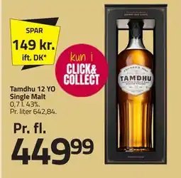 Fleggaard Tamdhu 12 YO Single Malt tilbud