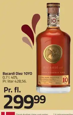 Fleggaard Bacardi Diez 10YO tilbud