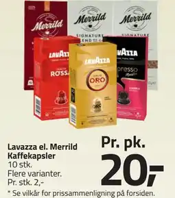 Fleggaard Lavazza el. Merrild Kaffekapsler tilbud