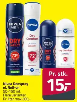Fleggaard Nivea Deospray el. Roll-on tilbud