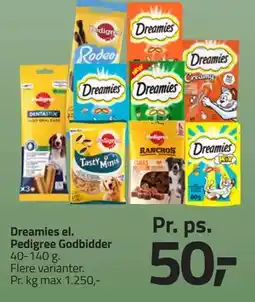 Fleggaard Dreamies el. Pedigree Godbidder tilbud