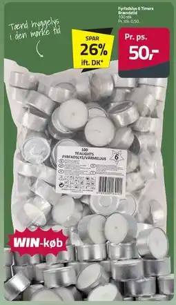 Fleggaard Fyrfadslys 6 Timers Brændetid tilbud