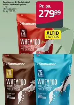 Fleggaard Frontrunner By Bodylab ApS Whey 100 Proteinpulver tilbud