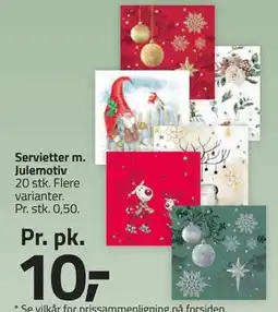 Fleggaard Servietter m. Julemotiv tilbud
