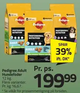 Fleggaard Pedigree Adult Hundefoder tilbud