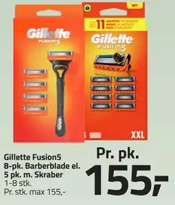 Fleggaard Gillette Fusion5 8-pk. Barberblade el. 5 pk. m. Skraber tilbud