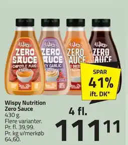 Fleggaard Wispy Nutrition Zero Sauce tilbud