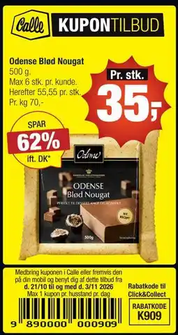 Calle Odense Blød Nougat tilbud
