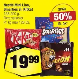 Calle Nestlé Mini Lion, Smarties el. KitKat tilbud